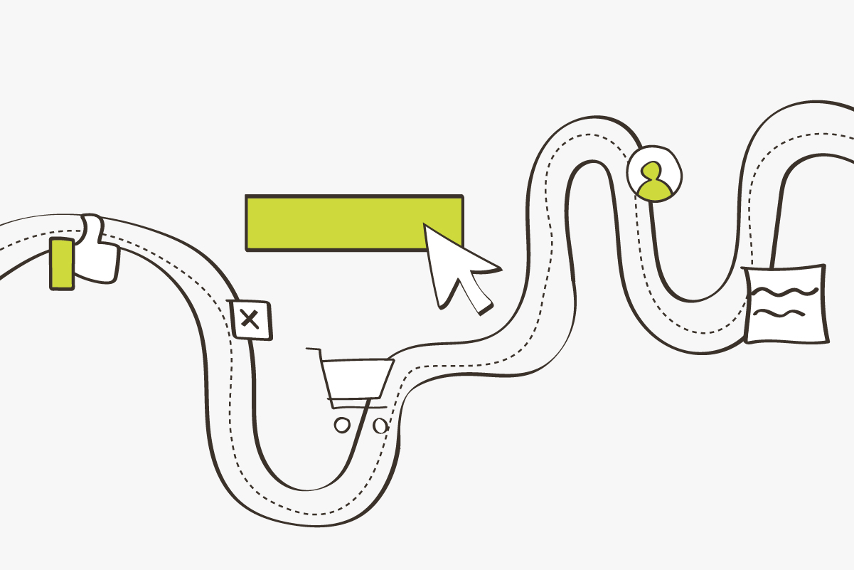 A/B testing roadmap drawing Outmark