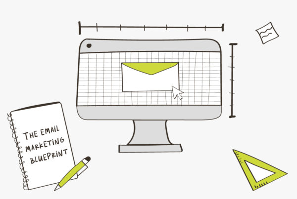 email marketing drawing with computer