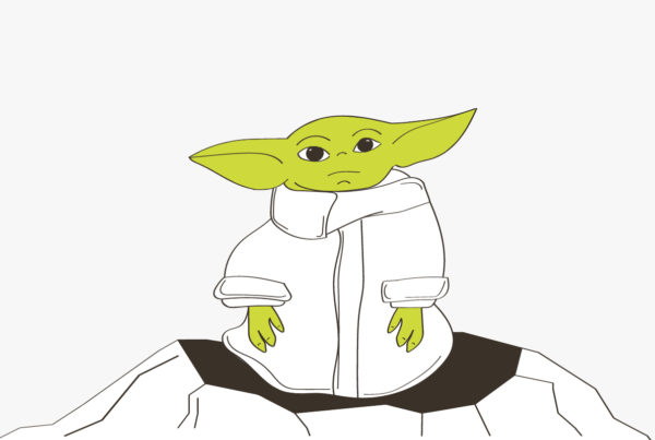 Star Wars character ponders the infinite mysteries of the 404 page.